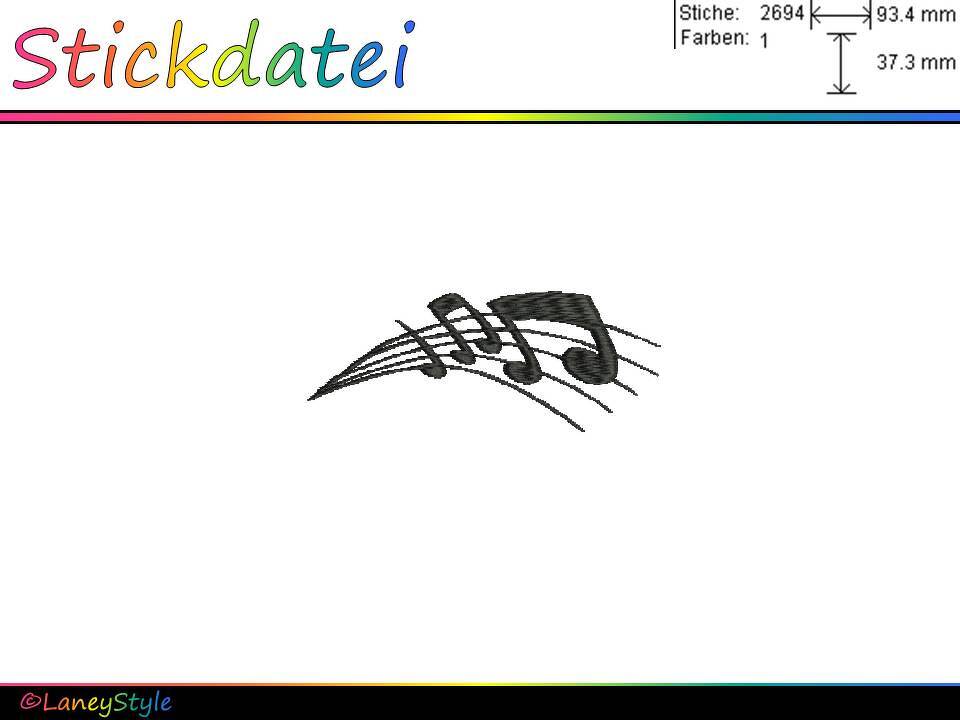 Stickdatei "Musik - Konzert - Noten - Musiknoten"