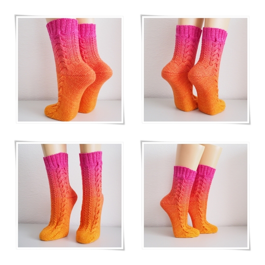 Samba - Socks with cable pattern