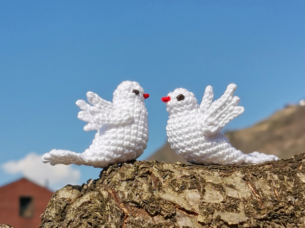 Doves of Peace in Love Pattern
