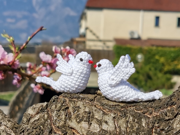 Doves of Peace in Love Pattern