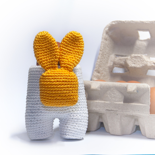 Easter egg holder Crochet Pattern, Amigurumi Astronaut Crewmate, UFO Impost