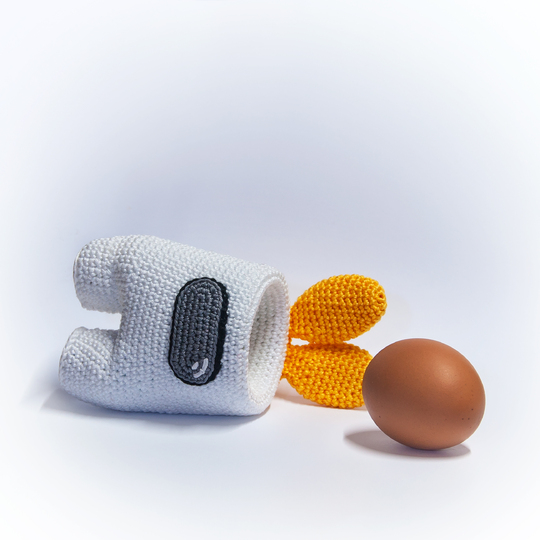 Easter egg holder Crochet Pattern, Amigurumi Astronaut Crewmate, UFO Impost