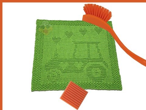 Trecker Spültuch Waschlappen „ Traktor für echte Männer “ Anleitung einfach