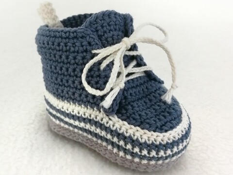 Häkelanleitung Babyschuhe: Baby Sneaker "Basic" - in 3 Größen