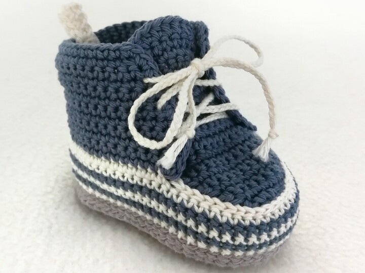 Häkelanleitung Babyschuhe: Baby Sneaker "Basic" - in 3 Größen