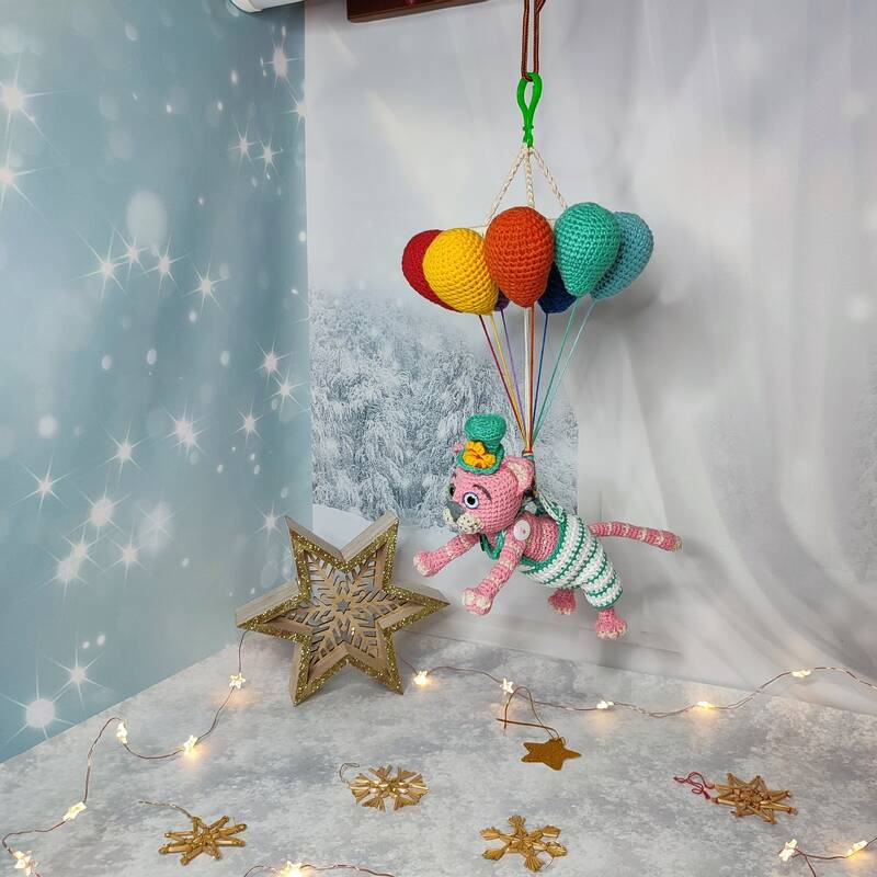 Circus Cat Crochet Pattern, Baby Mobile Crochet Pattern. - Image 3