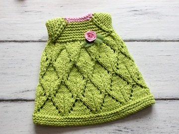 12-inch Dolls Dress Knitting Pattern
