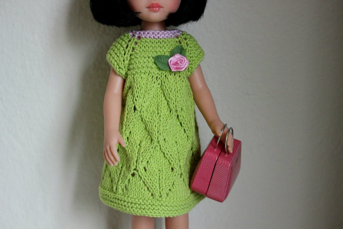 12-inch Dolls Dress Knitting Pattern