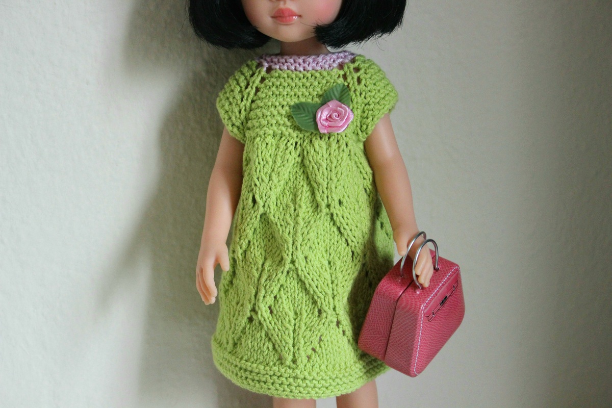 12-inch Dolls Dress Knitting Pattern