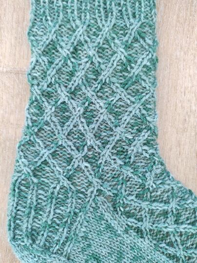 Socken mit Gittermuster in Gr. 40