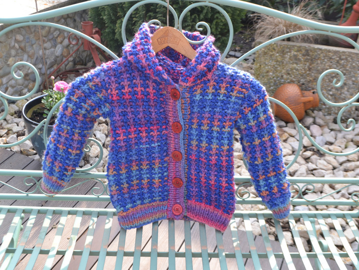 Strickanleitung * Kinder Kapuzenjacke * Uni *
