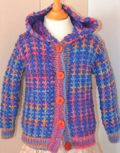 Strickanleitung * Kinder Kapuzenjacke * Uni *