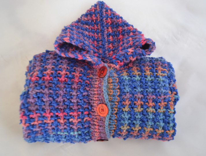 Strickanleitung * Kinder Kapuzenjacke * Uni *