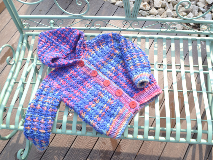 Strickanleitung * Kinder Kapuzenjacke * Uni *