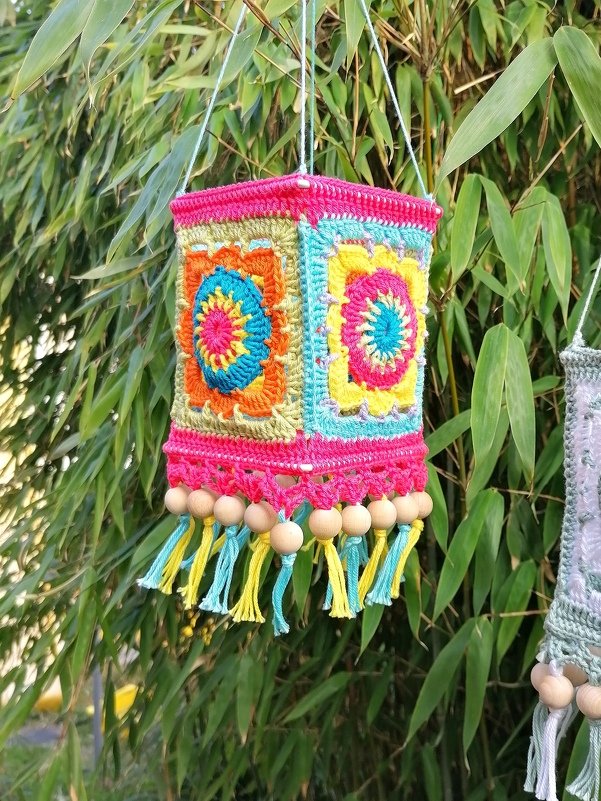 H&auml;kelanleitung Lampion Blomma im Boho Stil Gartendekoration, Laterne, Lampe - Bild 6