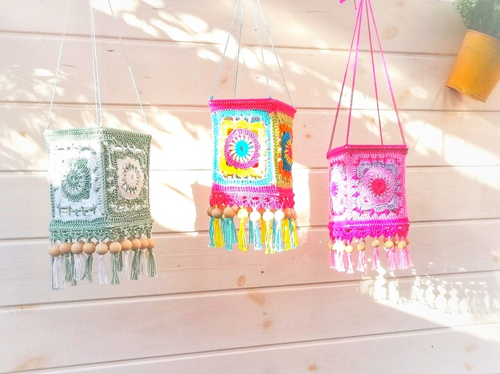 Lantern Sunflower crochet instruction decoration PDF