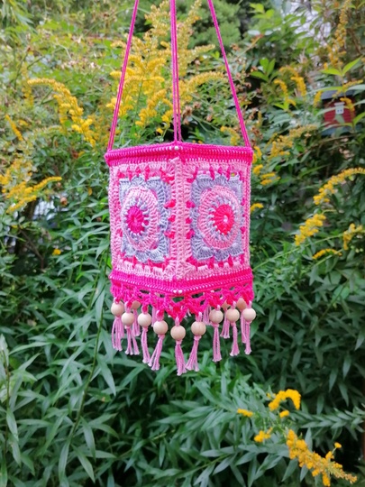 Lantern Sunflower crochet instruction decoration PDF