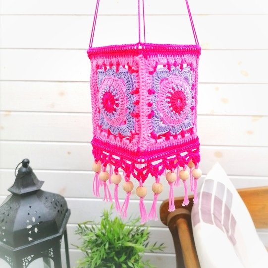 Lantern Sunflower crochet instruction decoration PDF