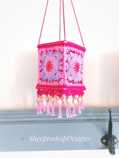 Lantern Sunflower crochet instruction decoration PDF