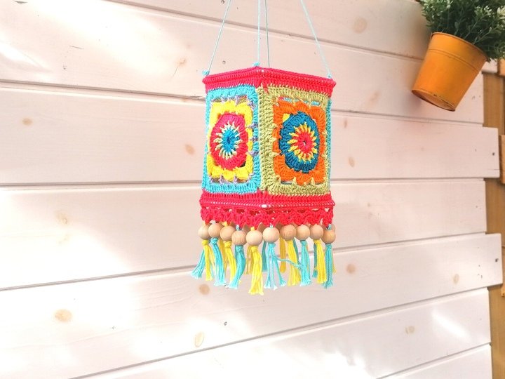 Lantern Sunflower crochet instruction decoration PDF