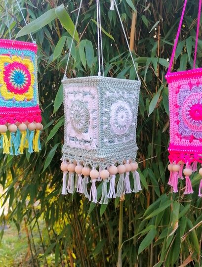 Lantern Sunflower crochet instruction decoration PDF