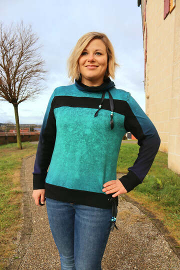 Pullover Zora – PDF-Schnittmuster Gr. 32-54 | Vielseitiger Damenpullover