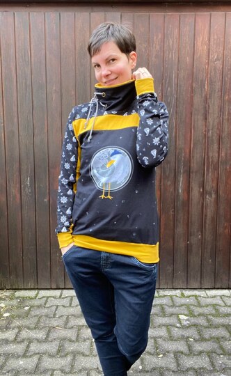 Pullover Zora – PDF-Schnittmuster Gr. 32-54 | Vielseitiger Damenpullover