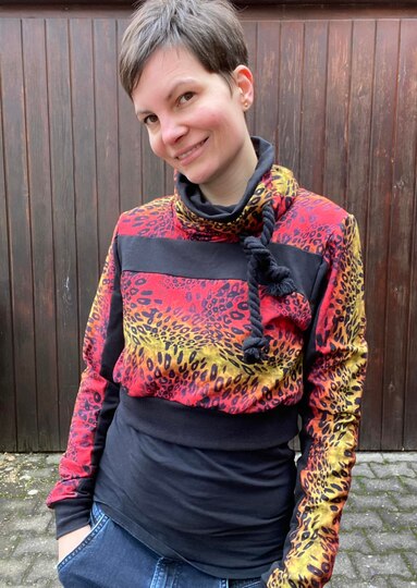 Pullover Zora – PDF-Schnittmuster Gr. 32-54 | Vielseitiger Damenpullover