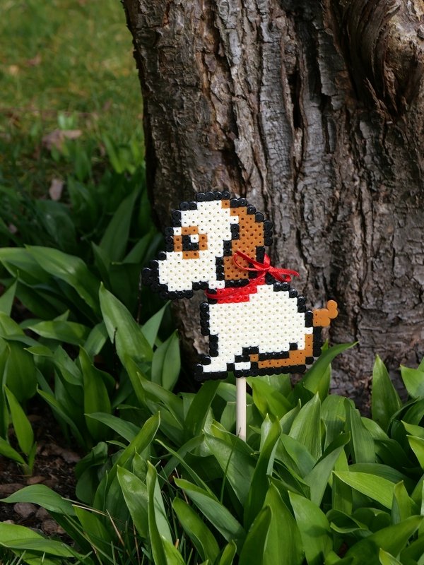 Osteranhänger und Blumenstecker aus Bügelperlen - Bild 14