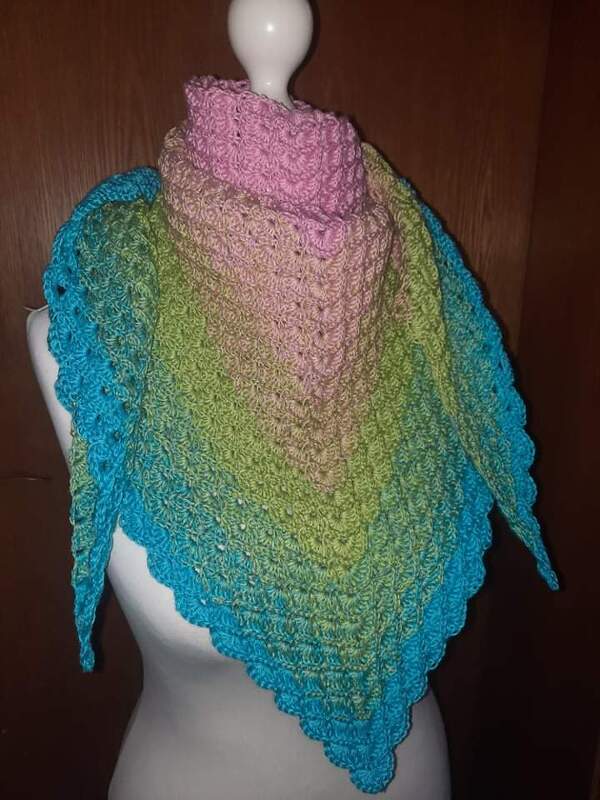 kostenlose Häkelanleitung Dreieckstuch Virustuch 2,0 - Bild 8