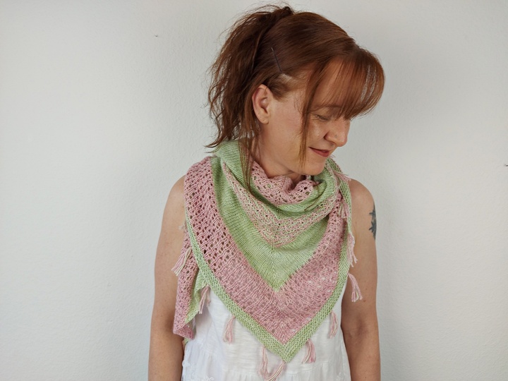 Strickanleitung Tuch "Mandelblüte"