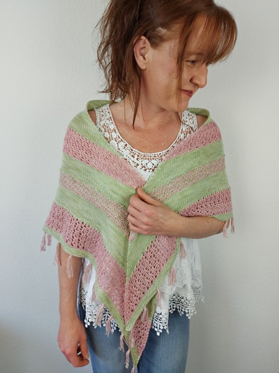 Strickanleitung Tuch "Mandelblüte"