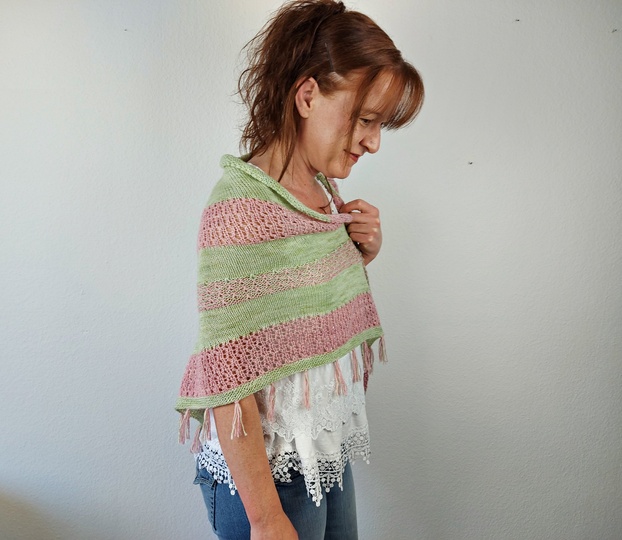 Strickanleitung Tuch "Mandelblüte"