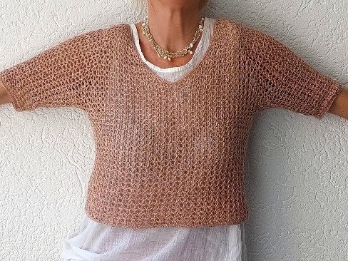 Shirt, Sommerpulli, Netzshirt "Liebelei", RVO, alle Größen - Bild 5