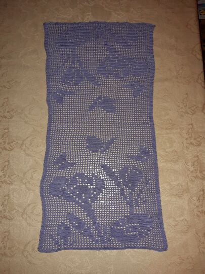 Tischläufer Frühling "Krokusse" lange Version Häkelanleitung