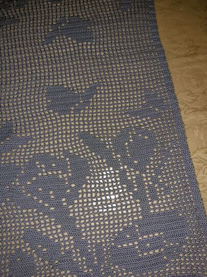 Tischläufer Frühling "Krokusse" lange Version Häkelanleitung