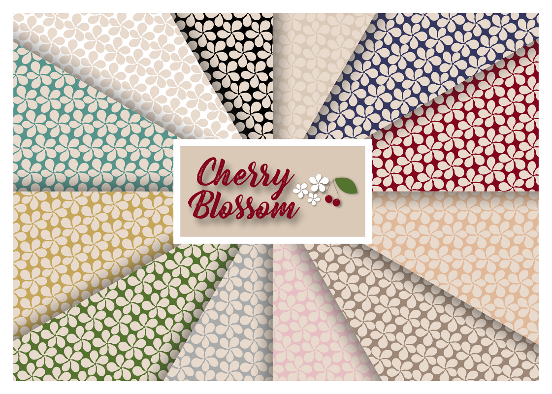 Scrapbooking Blümchen Kirschblüten Frühling Ostern Digital Paper