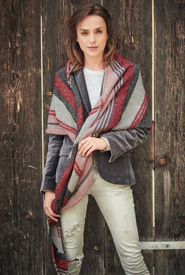 Strickanleitung: Asymmetrisches Tuch mit Streifen