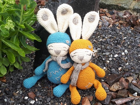 Hase häkeln / Hase Kalotti als personalisiertes Geschenk mit Name