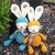 Hase häkeln / Hase Kalotti als personalisiertes Geschenk mit Name