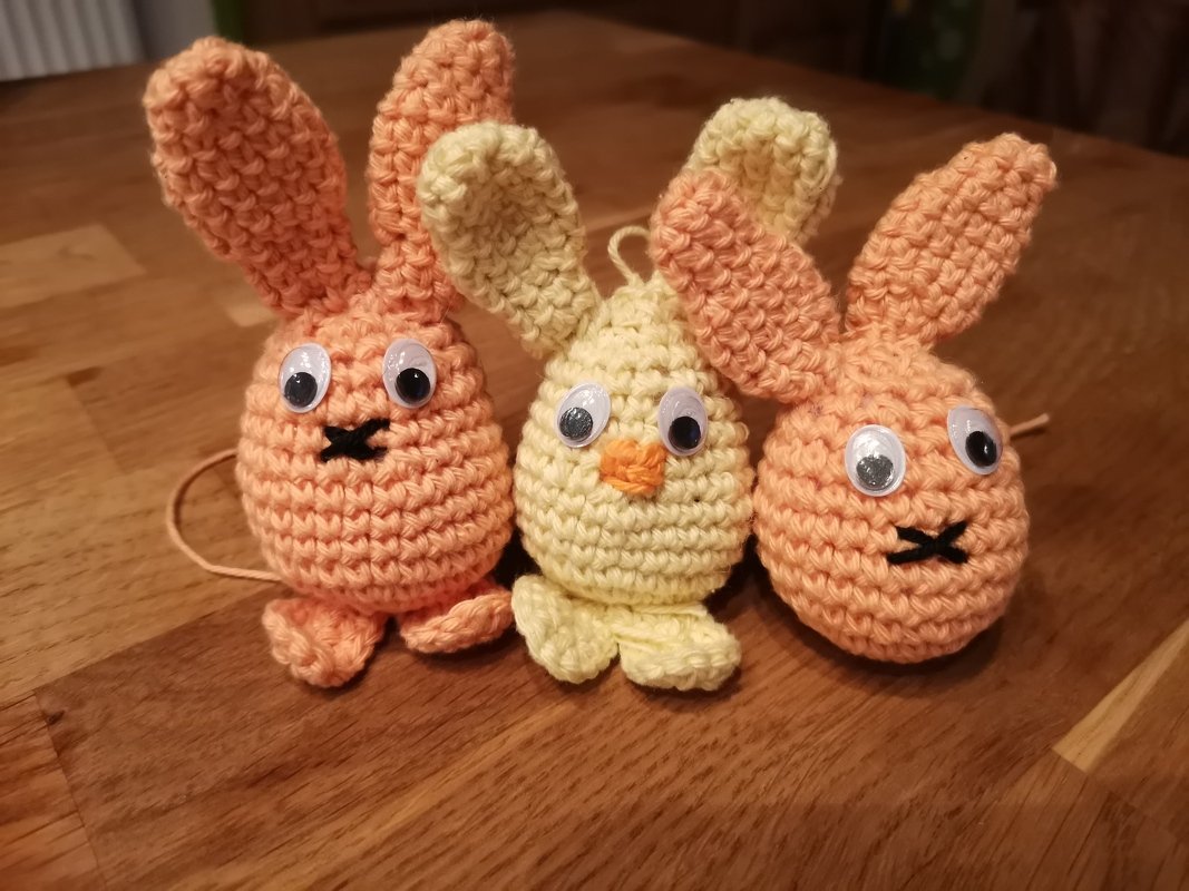 Häkelanleitung  Osterdeko Haseneierküken - Bild 2