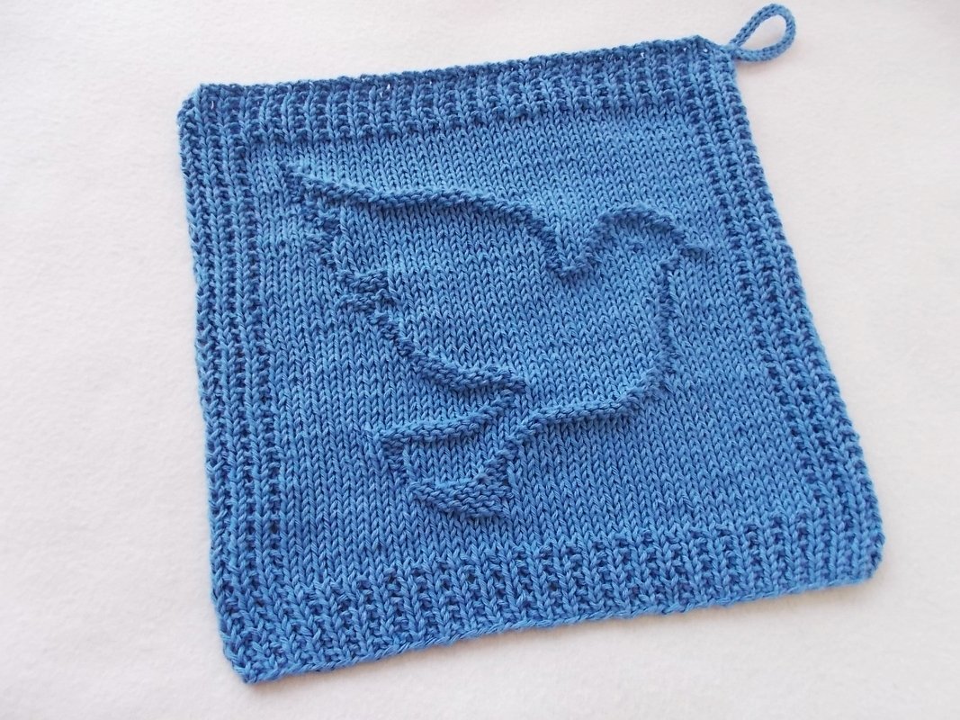 Waschlappen - Spültuch - Topflappen "Friedenstaube" - Bild 2