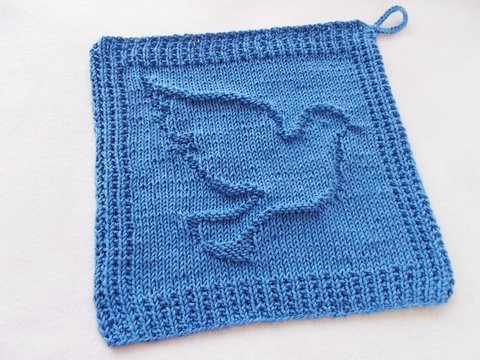 Waschlappen - Spültuch - Topflappen "Friedenstaube"