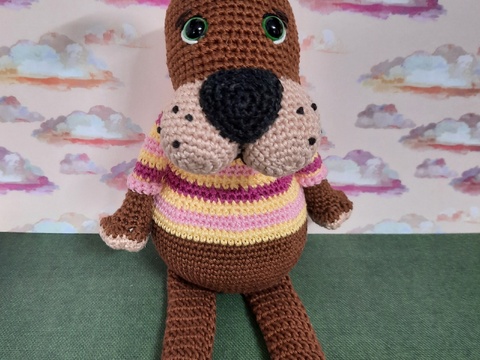 Häkelanleitung für die Spieluhr Hanna der hoppelnde Hase