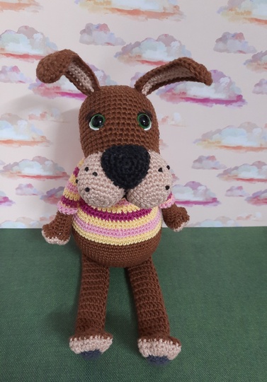 Häkelanleitung für die Spieluhr Hanna der hoppelnde Hase