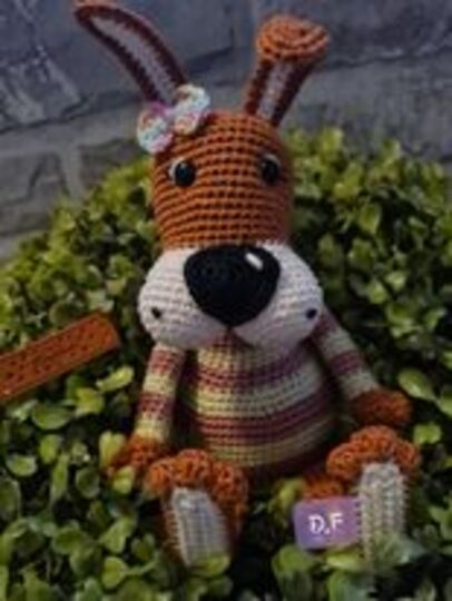 Häkelanleitung für die Spieluhr Hanna der hoppelnde Hase