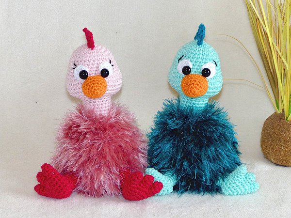 Crochet Pattern Fluffy chicken