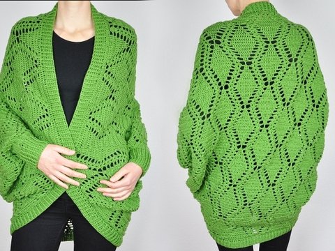 Häkelanleitung Sommerjacke SYLKA (S/M, L/XL - anpassbar an alle Größen)