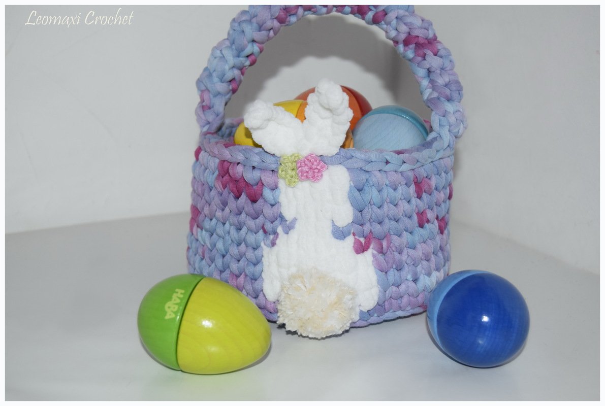 - FUNNY - BUNNY - Osterkörbchen mit Häschen und Henkel häkeln, Ostern, Deko - Bild 3