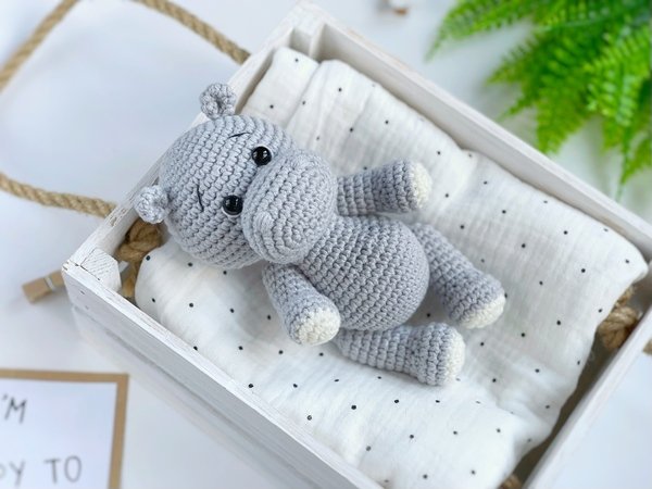Safari hippo Amigurumi crochet pattern PDF